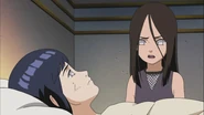Hanabi speaking to Hinata about her fight with Neji.