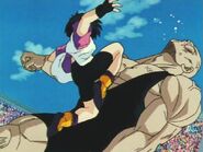 Videl using her Videl Rush attack against Spopovich