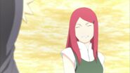 Kushina telling Naruto that at least he has Minato's hair color and eyes, but is so sorry that he got his facial features from her.