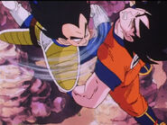 Goku gets elbow in the neck