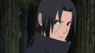 Itachi tells Obito not to even lay a finger on Sasuke.