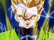 Gohan transforms into a Super Saiyan 2 in front of Kibito