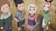 Sakura and the others confront Naruto.