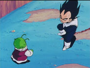 Vegeta limps to Dende and demands that he heal him