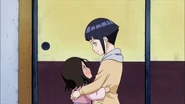 Young Hanabi is upset that she can't play with Hinata.