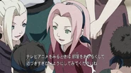 Sakura graduating from the Ninja Academy.
