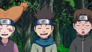 Konohamaru and his teammates tell Neji that they get his story, even though Naruto was not in the story at all.