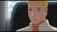 Naruto's reaction after Boruto threatens him to make it to Himawari's birthday party.
