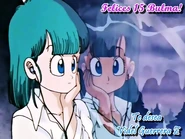 Bulma with headphones on