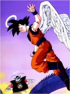 Goku says farewell to his family and friends before going to Other World