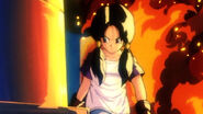 Videl tries to stop the fire