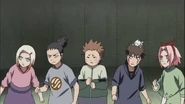 Choji and the others are helpless against the ANBU.