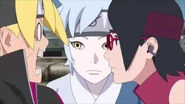 But Boruto starts to panic in front of Mitsuki.