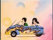 Videl in a car