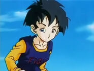 Videl tired from flying after learning the truth about Gohan seven years ago