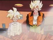 Goku and Gohan after Chi-Chi throws a fit.