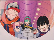 Bulma, Krilin and Gohan finally make it to Planet Namek