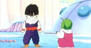 Dende meets Gohan for the first time as he saved his life