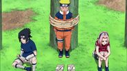 Naruto after he fails to show teamwork with Sasuke, and Sakura.