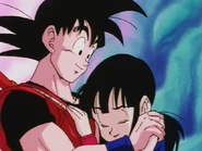 Chi-Chi hugs Goku