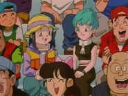 Bulma Leigh meeting an elderly Pan for the first time and asks her if she is Goku Jr's mother.