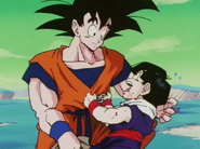 Gohan reunited with Goku on Namek