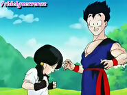 Videl tells Gohan not to bell out on teaching her how to fly