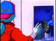 Future Bulma tells her son that he can still use the time Machine instead of battling the androids.