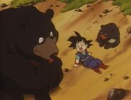 Goku Jr. thinks the parent bear defeated Lord Yao