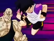 Videl charges a side kick