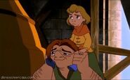 Quasimodo and Zephyr's reaction to Phoebus kissing Esmeralda