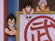 Goten watching his father fight