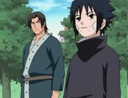 Sasuke remarks that he can't disappoint his father now.