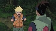 Naruto telling Iruka that he isn't going back to the Ninja Academy.