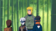 Kakashi and his teammates with his sensei.