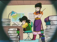 Chi-Chi watches over Gohan