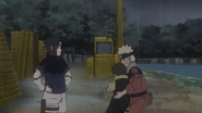 Sasuke sees that Inari is safe.