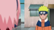 Sakura being told by Naruto not to be around Sasuke anymore for their own protection.