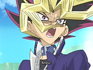 Yami Yugi sees Tea being blown off the roof