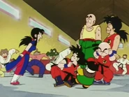 Chi-Chi as she screams at Goku and his friends.