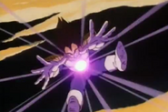 Zarbon's ki blast hits Vegeta