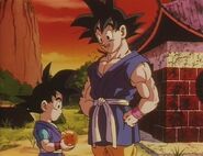 Goku Jr. with his namesake.