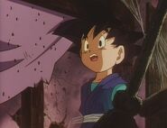 Goku Jr. inside Goku's childhood home