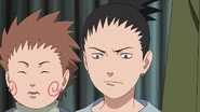 Choji and Shikamaru sees how a shop owner treats Naruto with cold eyes.