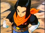 Future 17 tells Trunks to come down.