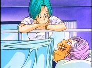 Future Trunks tells his mother that she was right about battling the androids head on.