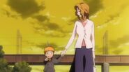 Ichigo tells his mother that the sunset is pretty