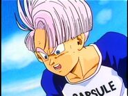 Future Trunks fails to turn into a Super Saiyan for the second time.