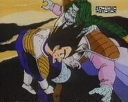 Vegeta gets knee cap in the stomach