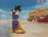 Goku Jr. sees Puck at a grocery store